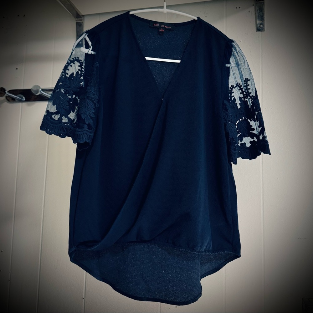 Cross Front Surplice Top